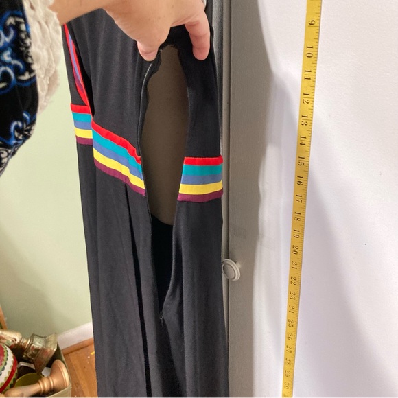 RAINBOW Knit Dress Black Multicolor Stripe Sleeveless by Catherine Malandrino XL - Picture 14 of 15